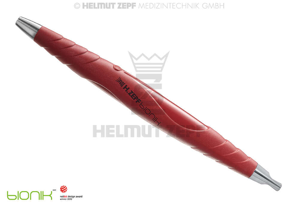 ZEPF-bIONIK Dental Hygiene Instrument Handle for Interchangeable Inserts M2.5x0.5 Single-Ended Red-Purple PEEK