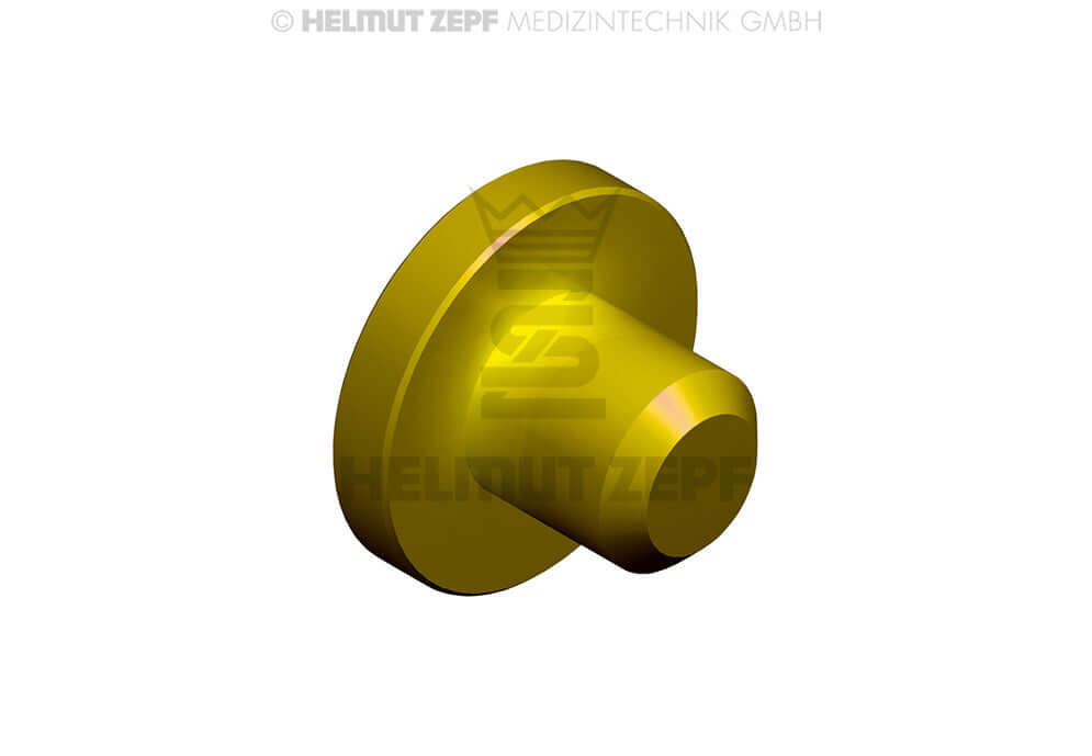 ID Plug for Hygiene Instrument Handle, ZEPF-bIONIK Yellow PEEK High-Tech Material, Helmut Zepf No. 26.195.01