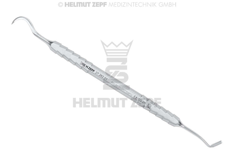 Scaler Belt Pusher Grooved Helmut Zepf No. 27.262.01 - Double-Ended Dental Instrument