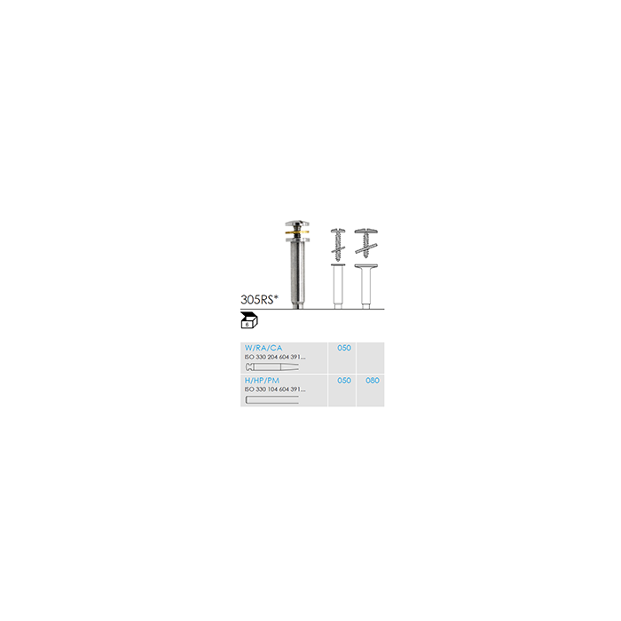 Busch 305RS 050 HP MANDREL STAINLESS - (Pack of 6) Bur Made in Germany