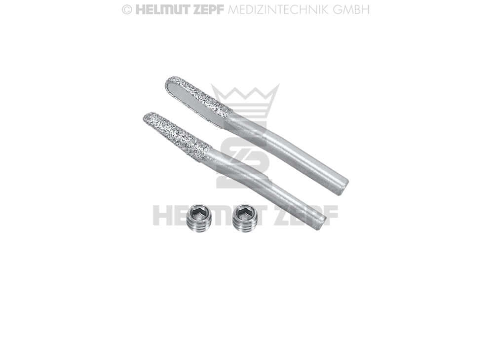 Helmut Zepf Rigid Diamond Tips 2.35mm Orthodontic Plier Tips with Screws Compatible 31.185.00 31.185.01 31.185.04