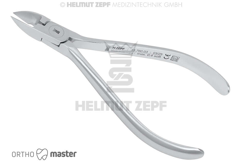 Orthodontic Pin and Ligature Cutter 11.5cm Carbide Inserts 0.4mm Helmut Zepf No.33.760.03 for Soft Wire