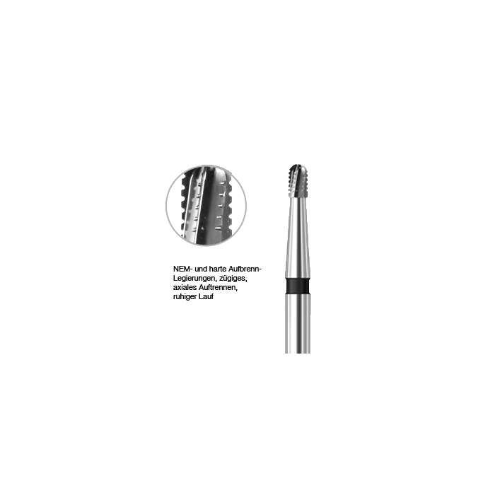 Busch 34 012 FG CROWN CUTTER CARBIDE - (Pack of 6) Bur Made in Germany