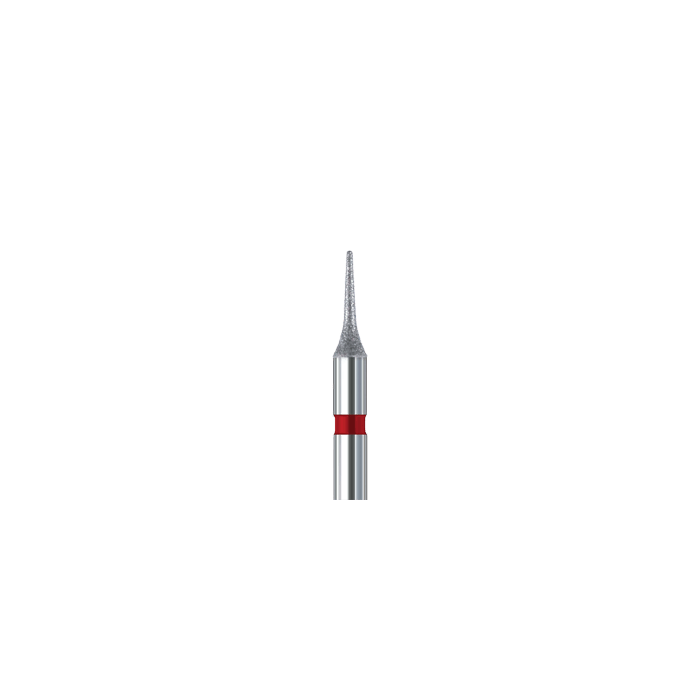 Busch diamond dental bur fine grit FG 016 with red ring coding, tapered tip for precision dental procedures, pack of 2