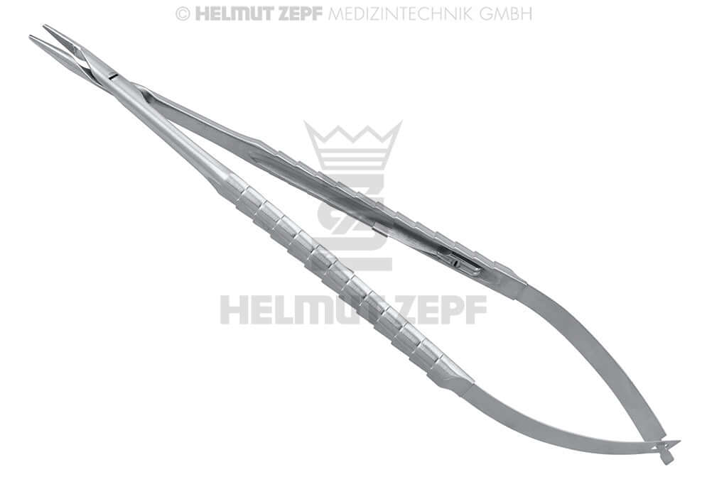 Castroviejo Needle Holder Straight 18cm Tungsten Carbide Jaws 11x2.0mm Max Thread 4.0 Helmut Zepf 41.010.17TC-M