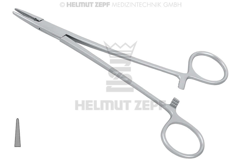 Crile-Wood Needle Holder Straight 15cm Helmut Zepf No.41.250.15 - Surgical Instrument