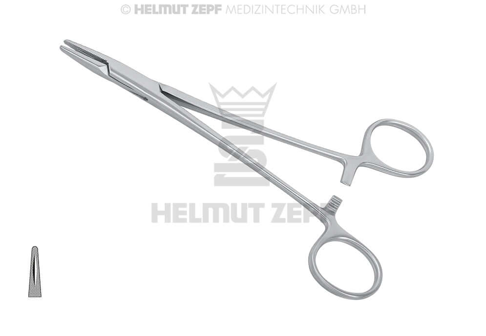 Mayo-Hegar Needle Holder Straight 18cm by Helmut Zepf No. 41.256.18 - Surgical Instrument