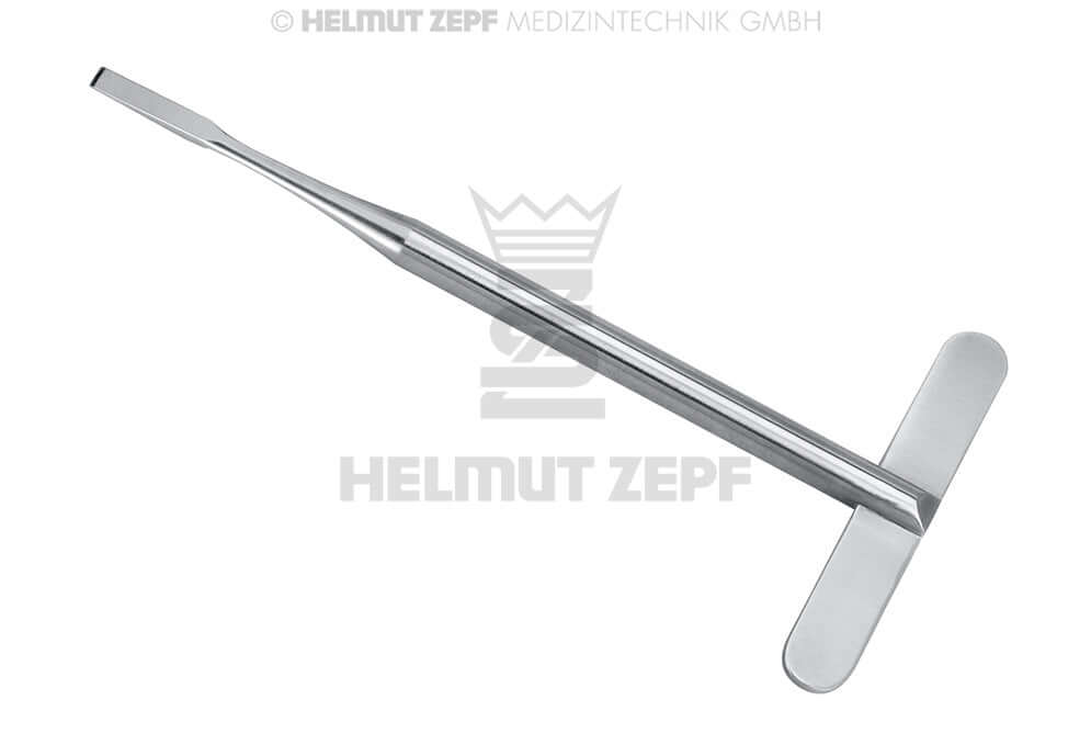 Bone Chisel Helmut Zepf 41.540.04WM Modified Vienna Straight 4mm Flat Handle Rotary Chisel 130mm for Dental Osseous Procedures