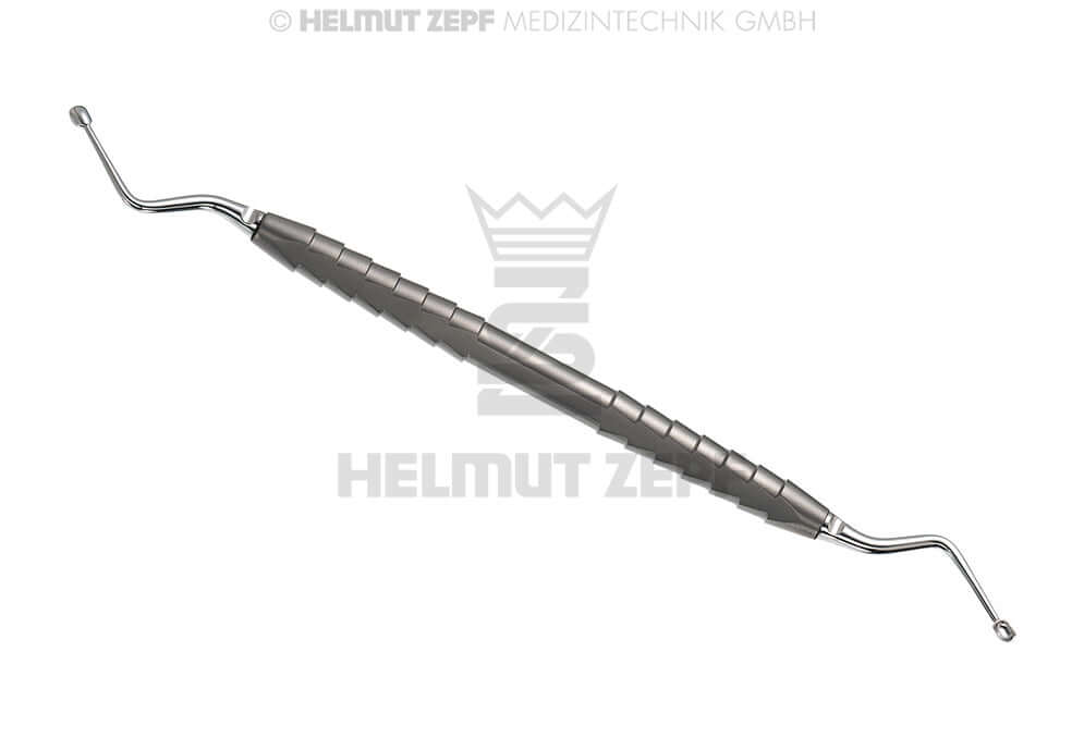 Hemingway Curette Double-Ended Sharp Spoon Dental Instrument ZEPF-Line Handle by Helmut Zepf No. 41.834.11
