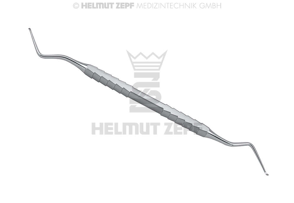 Lucas Curette double-ended scraper 1.5mm by Helmut Zepf No. 41.855.00Z, stainless steel dental instrument