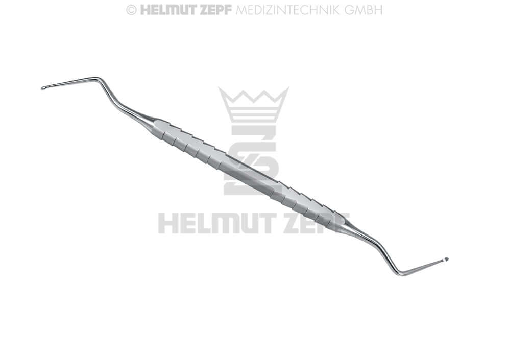 Lucas Curette Serrated Double-Ended Scraper 1.5mm Helmut Zepf No.41.855.00ZS Dental Instrument