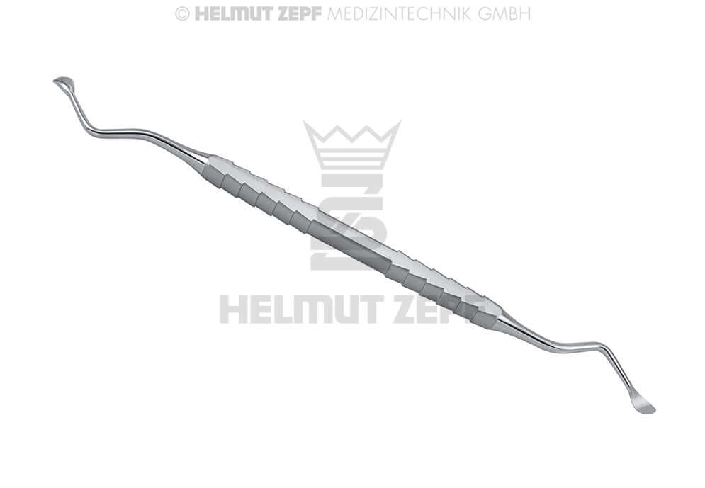 Lucas Curette Double-Ended Scraper 2.5mm #4 by Helmut Zepf No. 41.855.04Z ZEPF-Line Dental Instrument