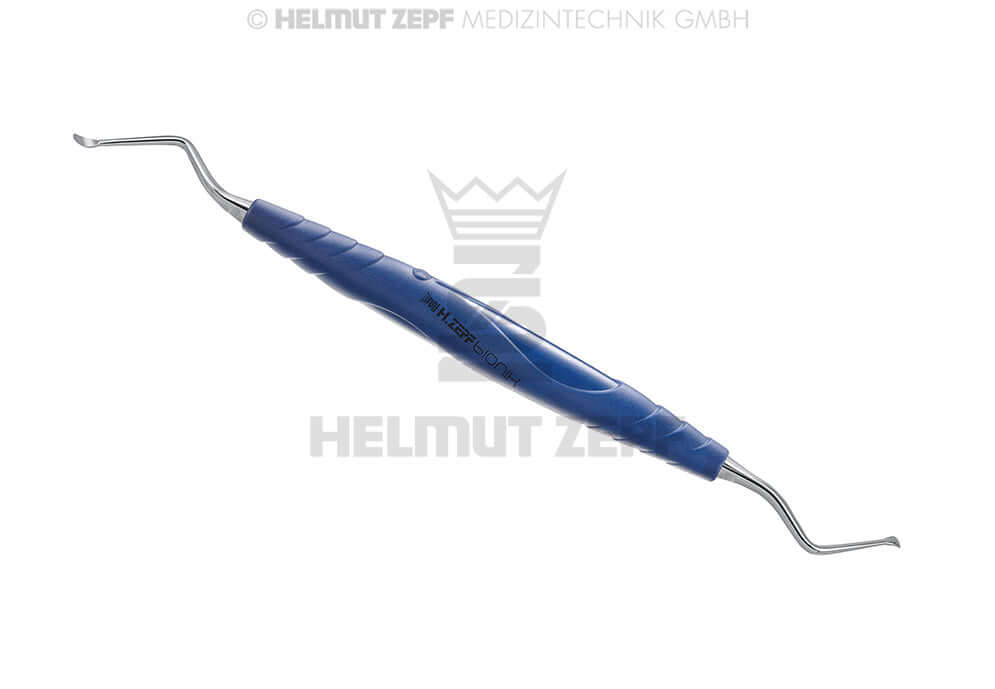 Lucas Curette 2.5mm Double-Ended ZEPF bIONIK Cobalt-Blue Handle by Helmut Zepf No. 41.855.20