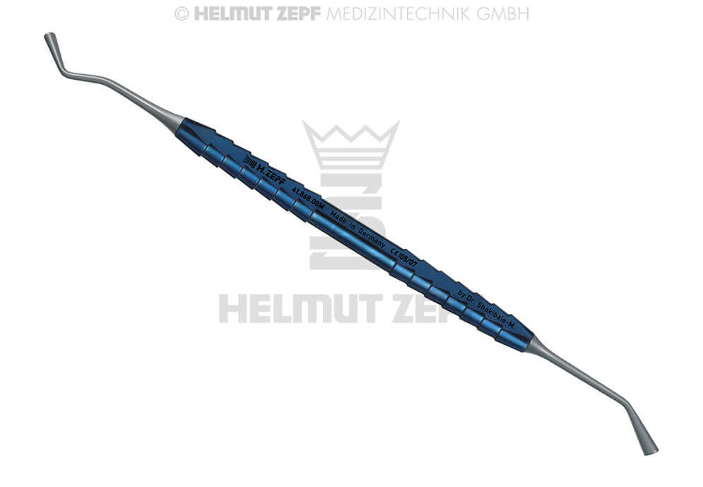 Micro Sinus Elevator Plugger by Dr. Shakibaie, Double Ended 17.5cm, Blue Titanium Handle, Helmut Zepf ZEPF-Line
