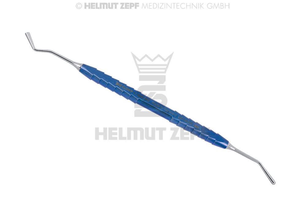 Kirsch Sinus Elevator #8 Small Double Ended 17.5cm Blue Titanium Handle Convex Plugger 4.5mm Zepf