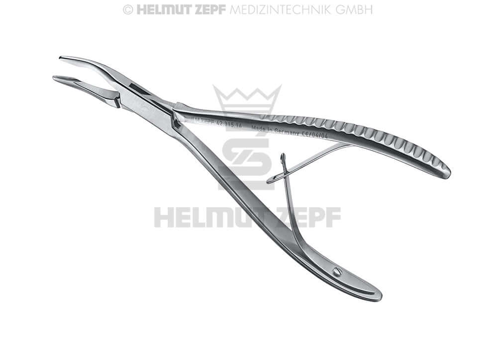 Micro Friedman Rongeur Forceps Slightly Curved 15.5cm by Helmut Zepf No.42.315.16 for Dental Bone Removal