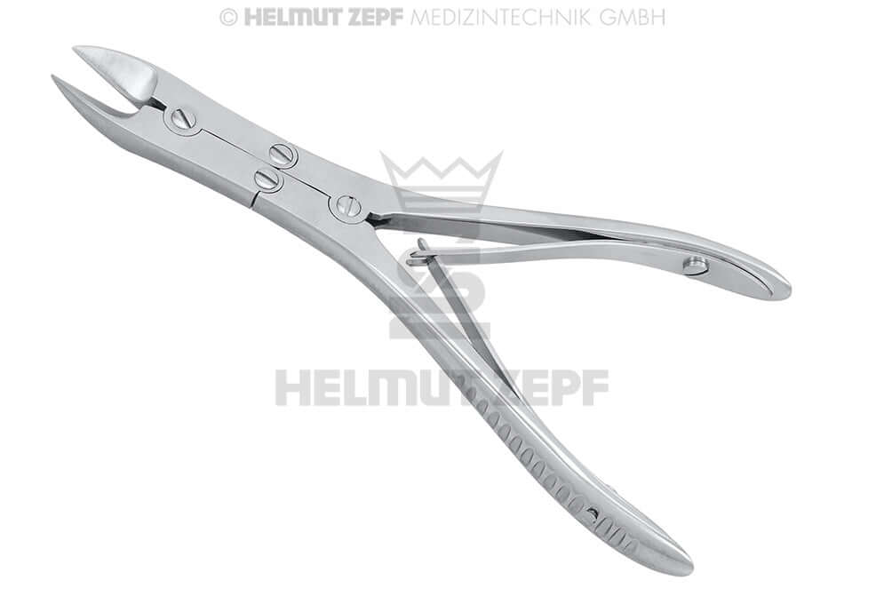 Böhler Bone Cutting rongeur forceps Double Joint Curved 15cm by Helmut Zepf No.42.413.15 for oral surgery
