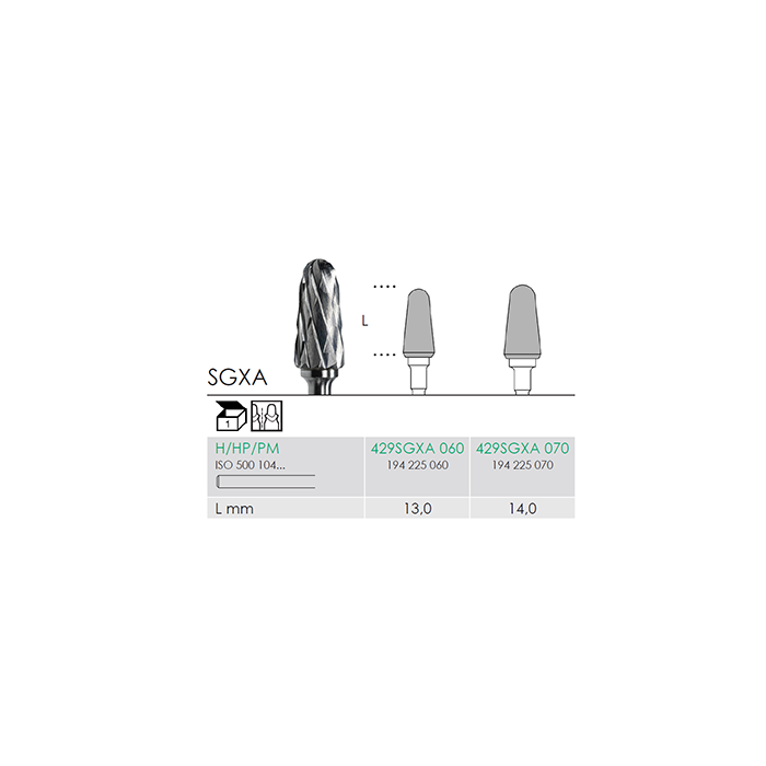 Busch 429SGXA 070 HP VERY COARSE XA-CUT - (Pack of 1) Bur Made in Germany