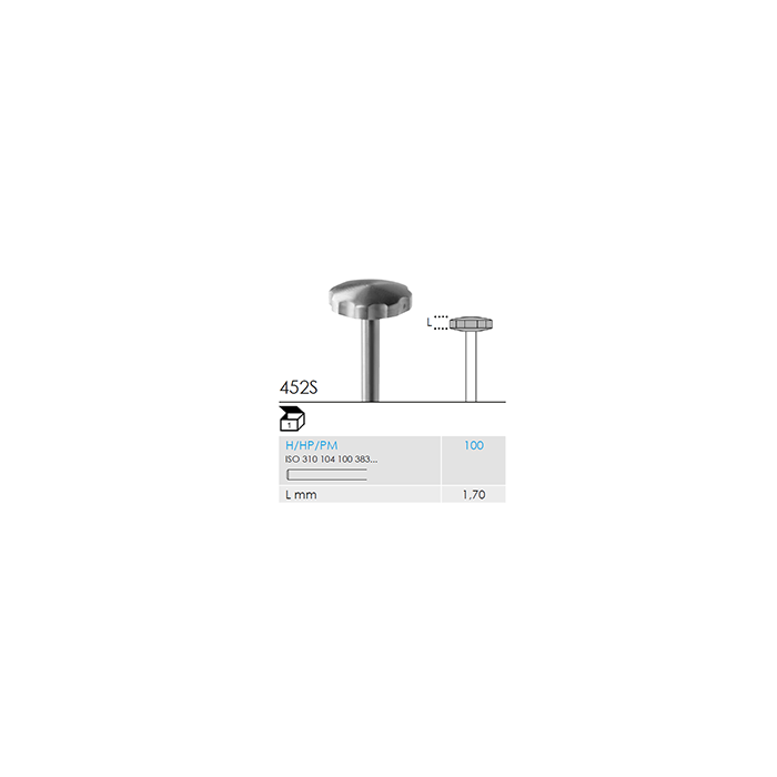 Busch 452S 100 HP RAMWHEEL STEEL - (Pack of 1) Bur Made in Germany