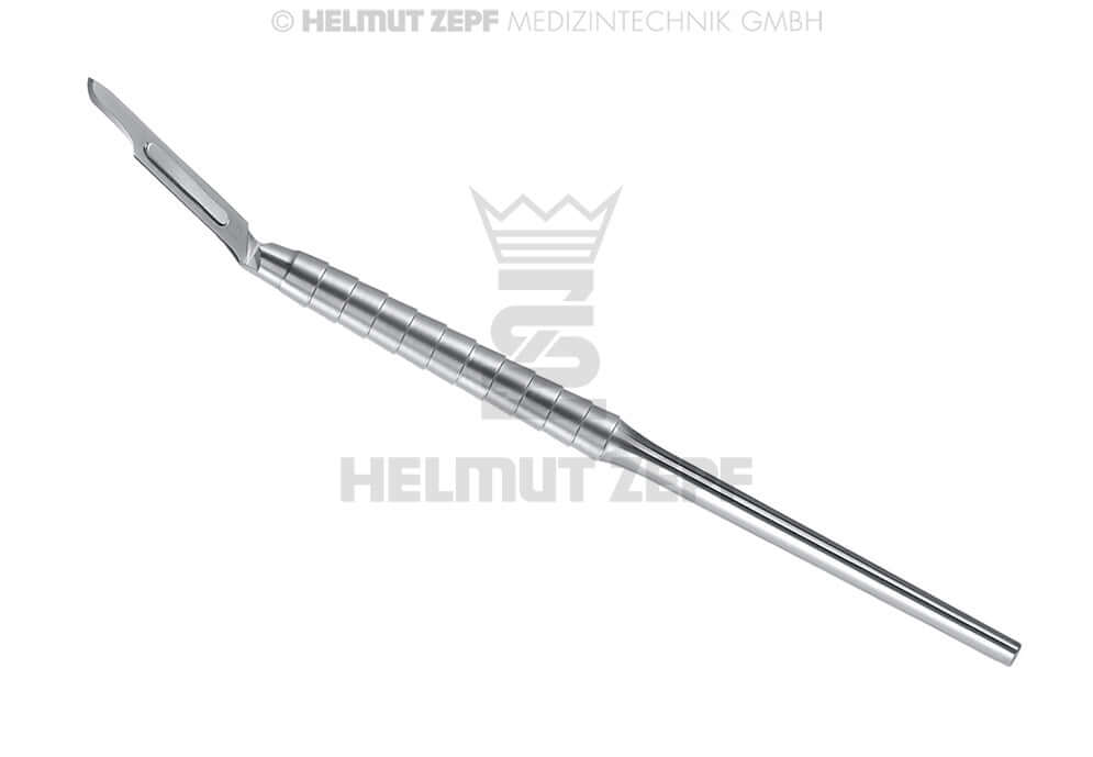 Angled Scalpel Handle by Helmut Zepf ZEPF-Line, 14.5cm, for Blades #10-15, No. 46.007.01