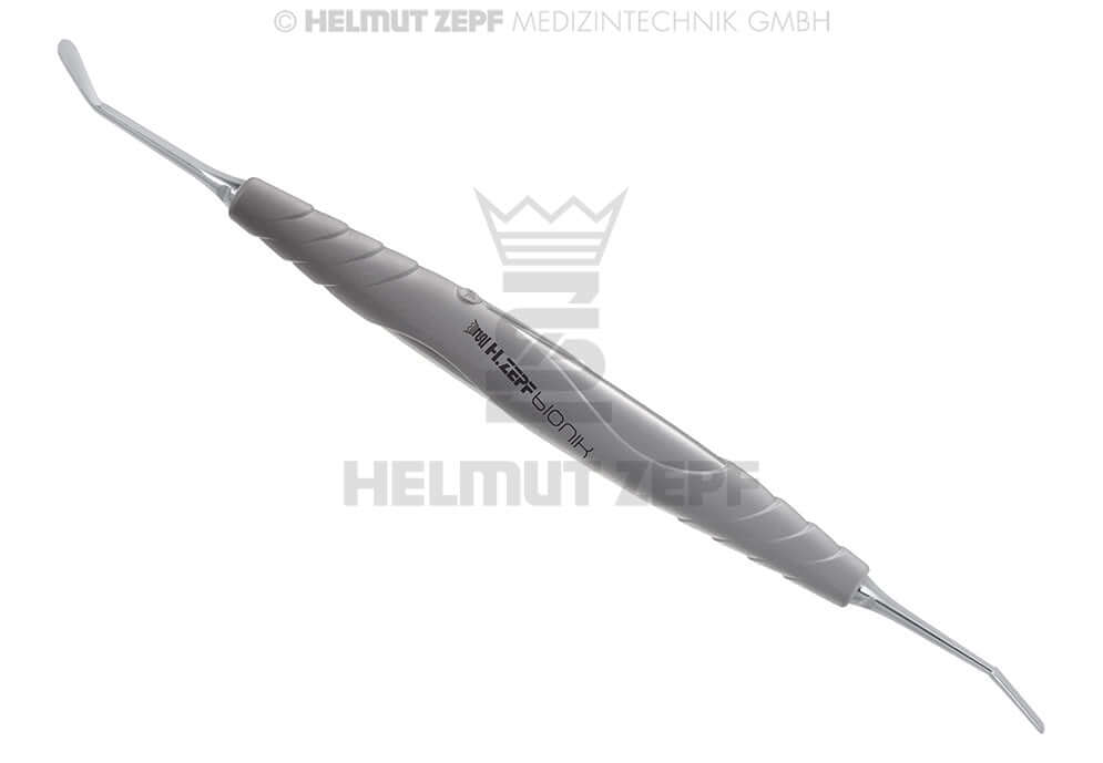 Dental Tunneling Instrument Angulated Micro Periosteal Elevator bIONIK Grey Handle Zepf No.46.035.30