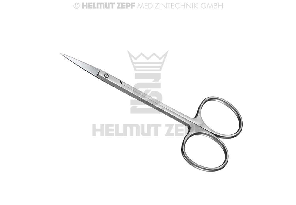 Iris Scissors straight 11.5cm serrated edge surgical dental gum scissors extra large rings by Helmut Zepf No.46.050.11