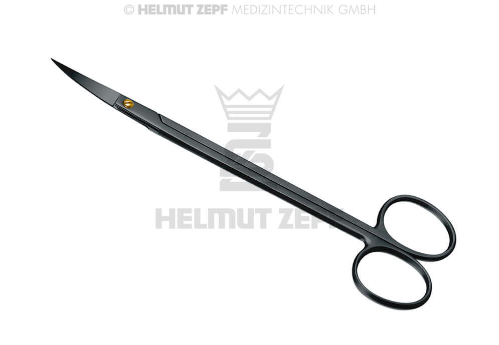 Kelly Scissors Curved 6in Supercut Serrated Onyx Coating Surgical Dental Gum Tissue Scissors by Helmut Zepf