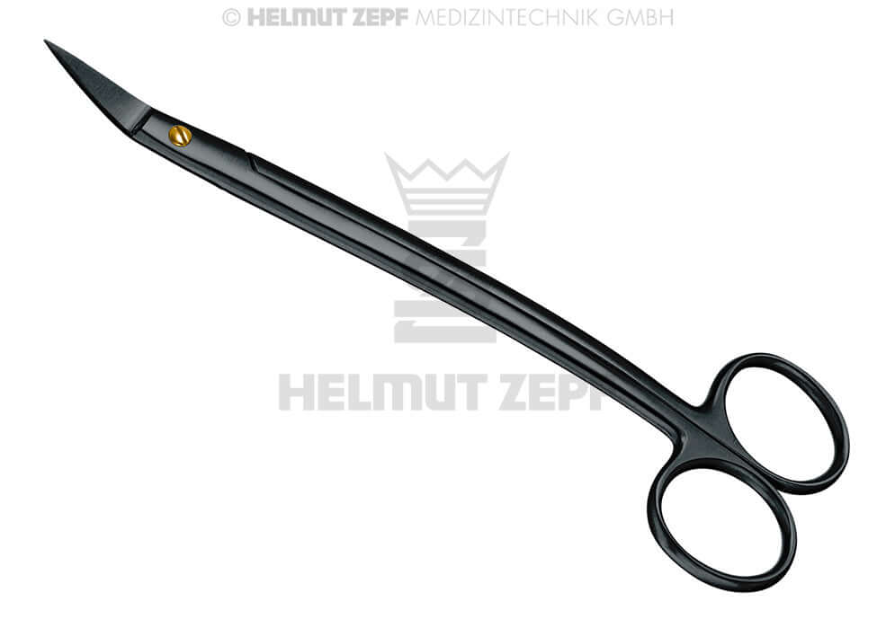 Dean Scissors 17cm Serrated Edge Onyx Coating Surgical Gum Scissors by Helmut Zepf 46.123.17TISC