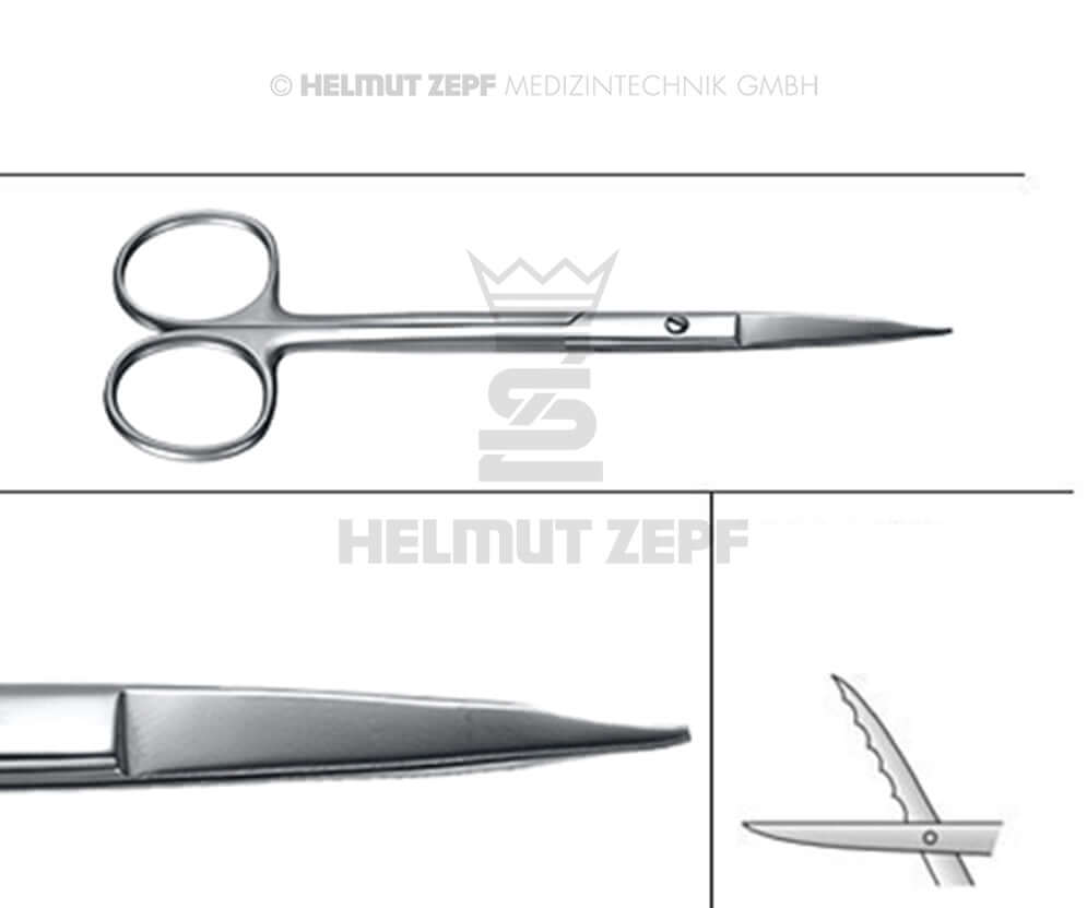 Goldman Fox Scissors Straight 13cm Serrated Edge Surgical Dental Gingivectomy Helmut Zepf 46.200.13