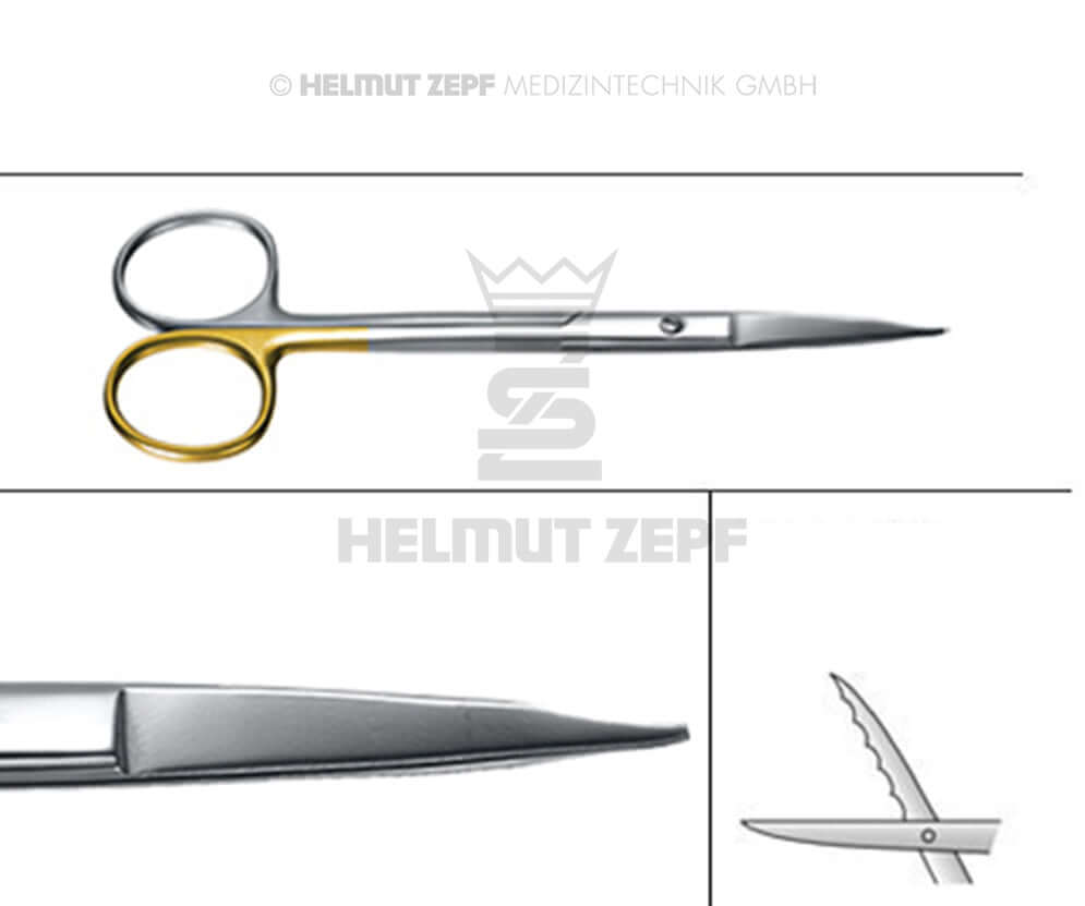 Goldman Fox Scissors Straight 13cm Supercut Micro Serrated Surgical Dental Gum Gingivectomy Helmut Zepf 46.200.13SC