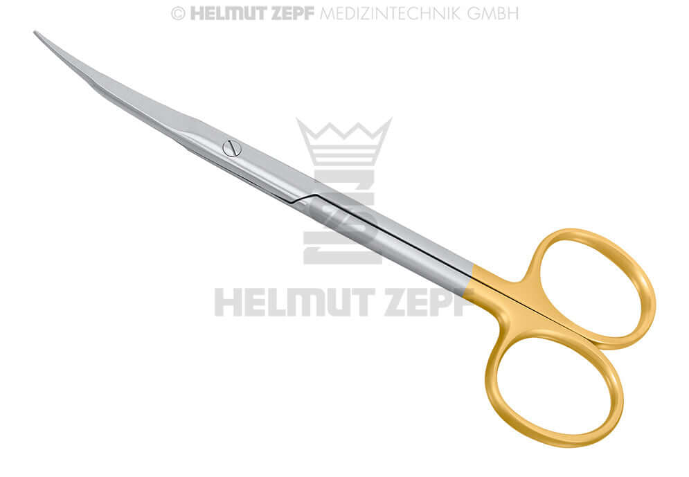 Goldman Fox Scissors Curved 13cm Tungsten Carbide Surgical Dental Gum Scissors by Helmut Zepf