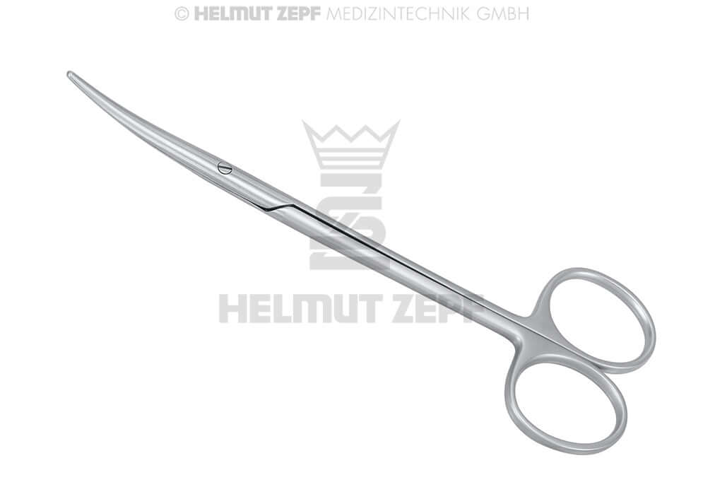 Metzenbaum Scissors Curved Blunt/Blunt 14cm Serrated Edge Surgical Dissecting by Helmut Zepf No.46.431.14