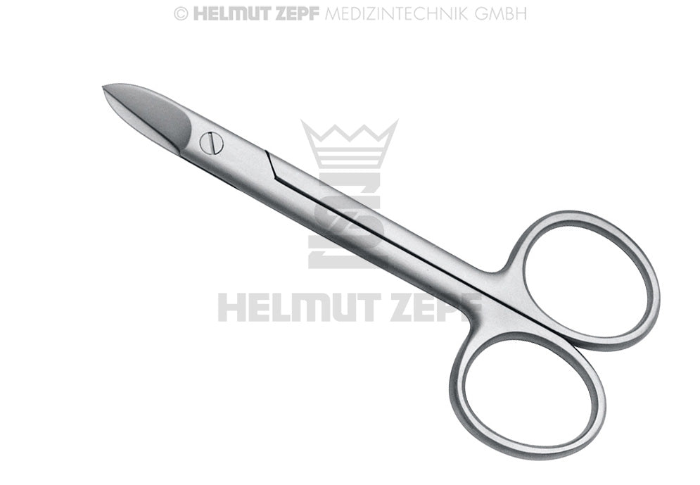 Helmut Zepf beebee crown scissors curved 10cm sharp points stainless steel dental collar scissors No. 46.675.10