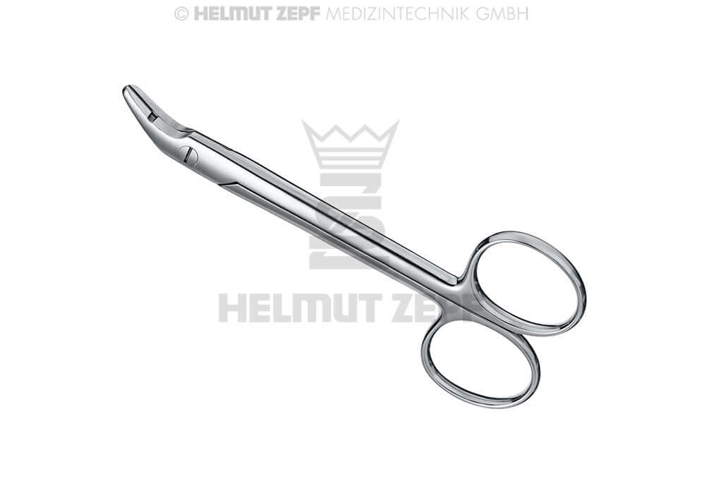 Helmut Zepf Crown and collar scissors No. 46.685.12, 12 cm universal dental instrument for precise crown and collar trimming