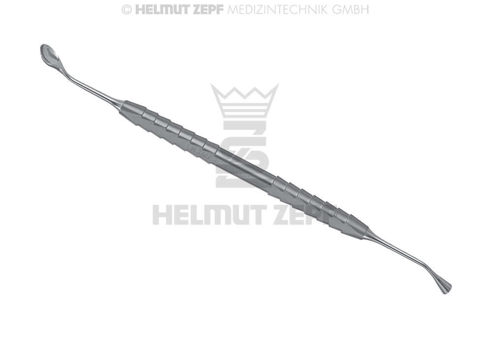 Kirsch Sinus Instrument #7 Combination Plugger Ø5.0 Spoon 6.0mm Helmut Zepf 47.520.03 for Bone-Scraper Use