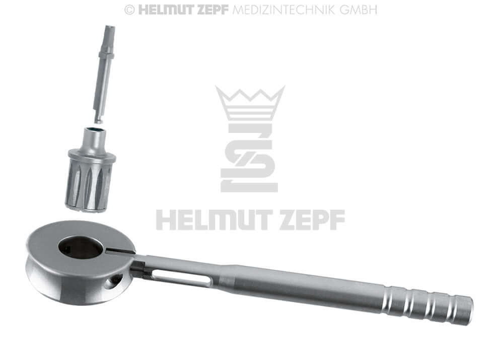 Wrench Ratchet with dismountable handle by Helmut Zepf No. 47.525.55, dental tool without torque