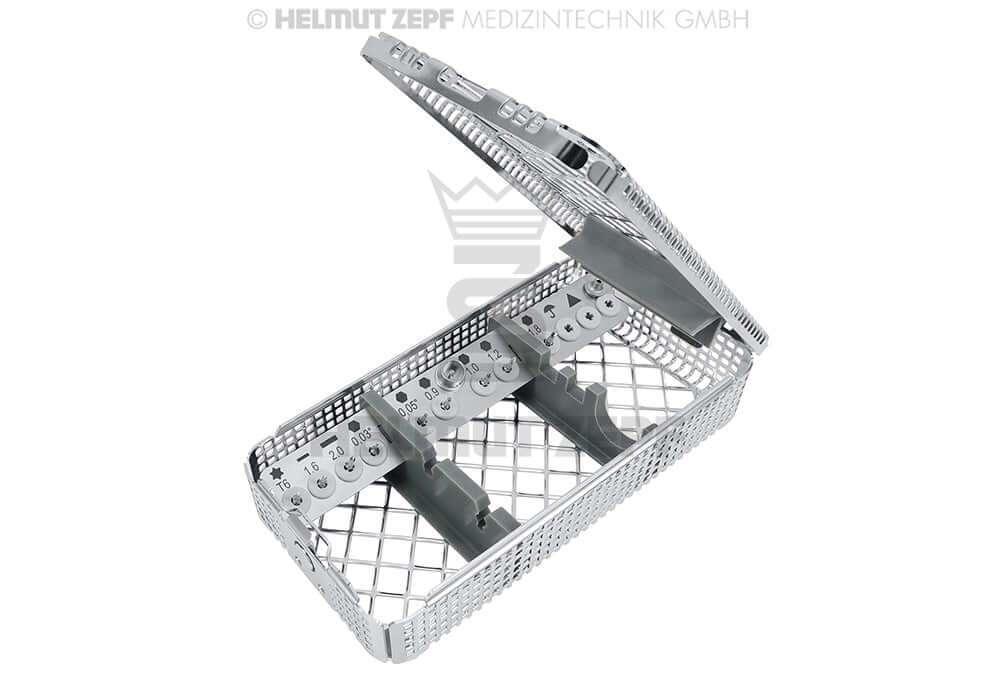 Universal Implant Tool Prosthetic Laboratory Set by Helmut Zepf No.47.830.15 with screwdriver inserts for implant systems