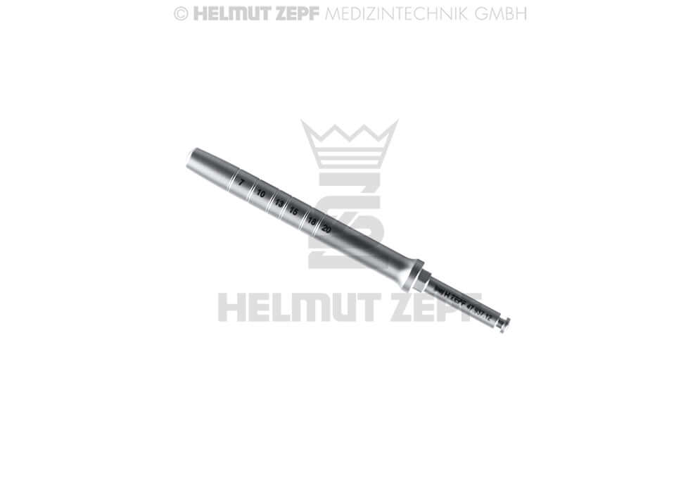 Pi-Series Osteotome Insert Ra-Hex Connection Beat Absorption Ø Shank 3.7mm Ø Tip 3.2mm Helmut Zepf 47.937.12