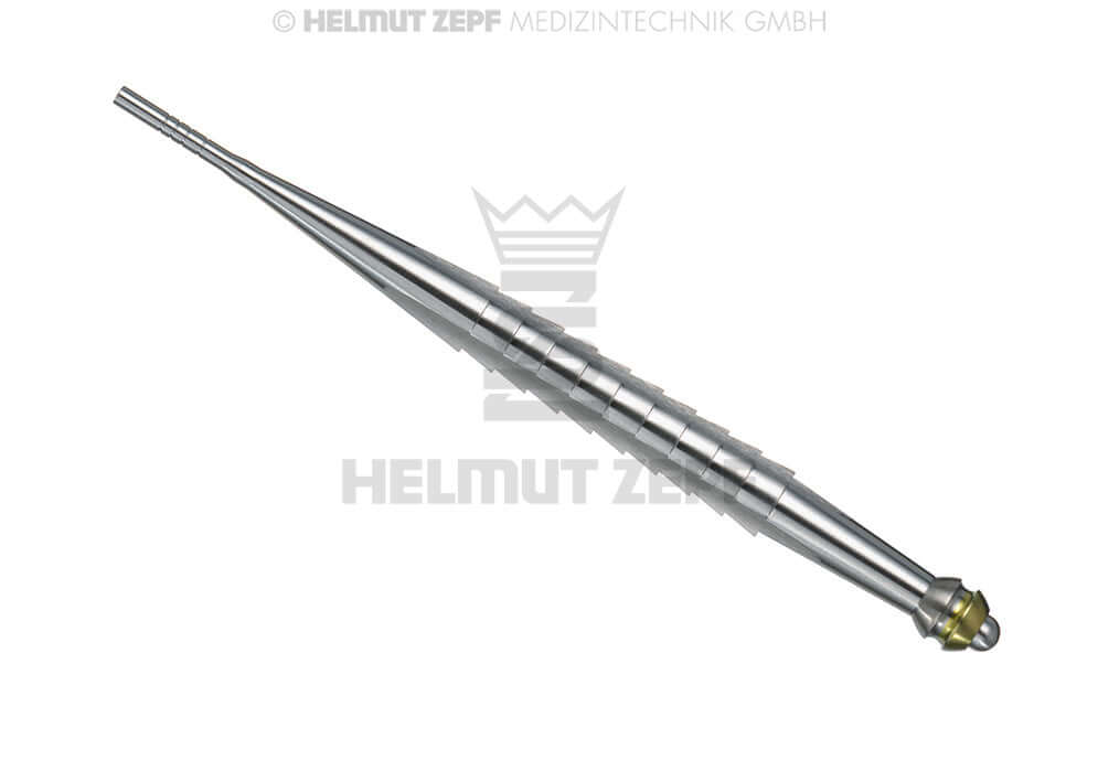 Dental Osteotome Concave Straight Ø2.8/3.3 Colorless/Yellow Mark for Implants Ø3.3/3.8 Helmut Zepf 47.942.33
