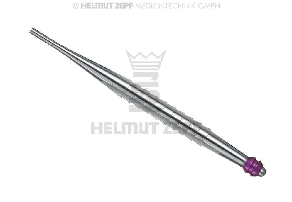 Dental Osteotome Concave Straight Ø 3.4/4.8 Red Mark for Implants Ø 4.3 Helmut Zepf No. 47.942.38