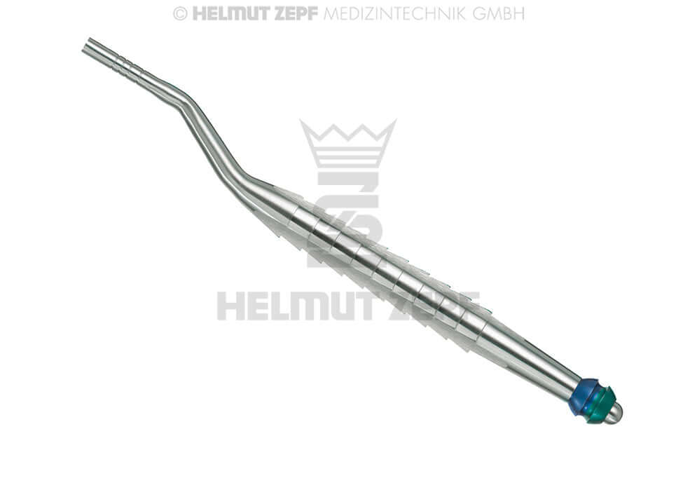 Dental Osteotome Concave Angled Ø3.9/4.3 Blue/Green Mark for Implants Ø5.0/6.0 Helmut Zepf 47.943.43
