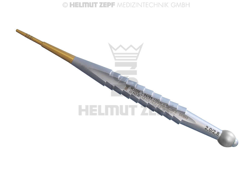 Dental Osteotome Straight Conical Ø 2.0/2.8 Graduation 8/10/12 Helmut Zepf 47.949.02
