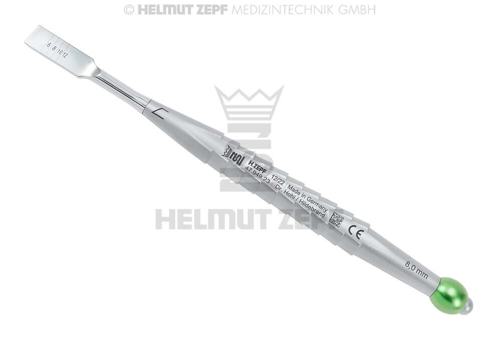 Helmut Zepf Osteotome Instrument Flat Chisel 8mm Wide No.47.949.23 surgical dental tool Made in Germany