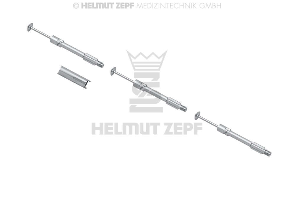 ZEPF Bone Scraper Spare Blades Round Ø6 with Spare Sleeve for Bone Scraper II No.47.957.30 Pack of 3