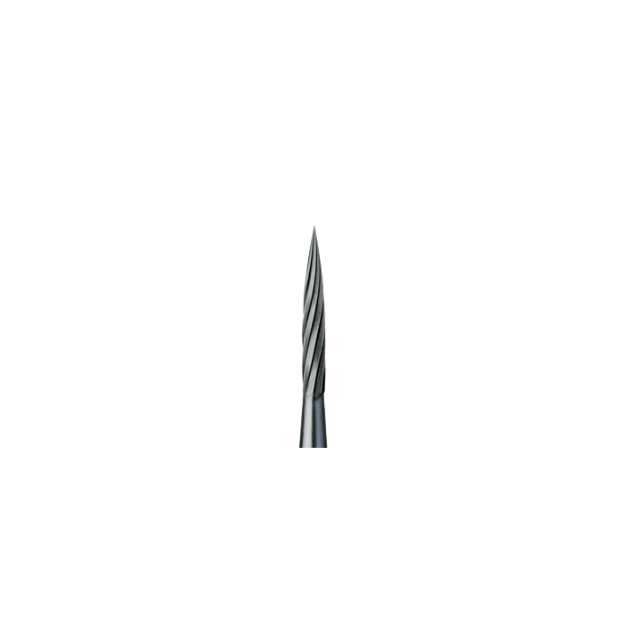 Busch 48L 012 FG carbide flame finishing dental bur with tapered tip for precision contouring in restorative dentistry