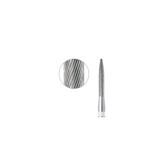 Busch ultra-fine carbide finishing bur flame-shaped white ring dental bur 48L-UF 012 FG for precision finishing