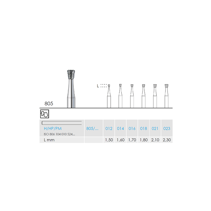 Busch 805 012 HP DIAMOND - (Pack of 2) Bur Made in Germany