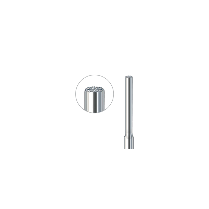 Busch 839 012 diamond dental bur medium grit FG cylindrical shape for precise dental restorations, Pack of 6