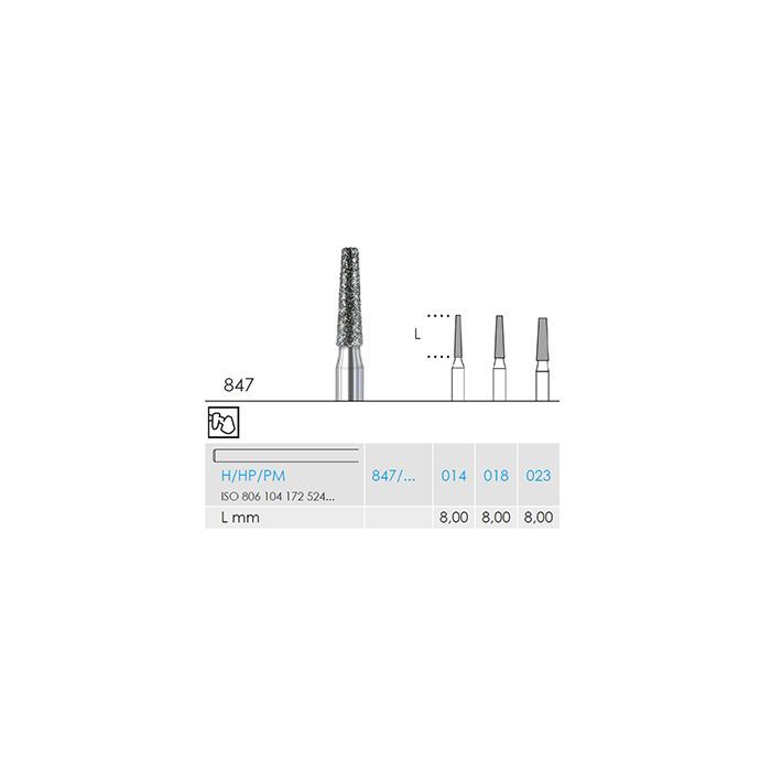 Busch 847 018 HP DIAMOND - (Pack of 2) Bur Made in Germany