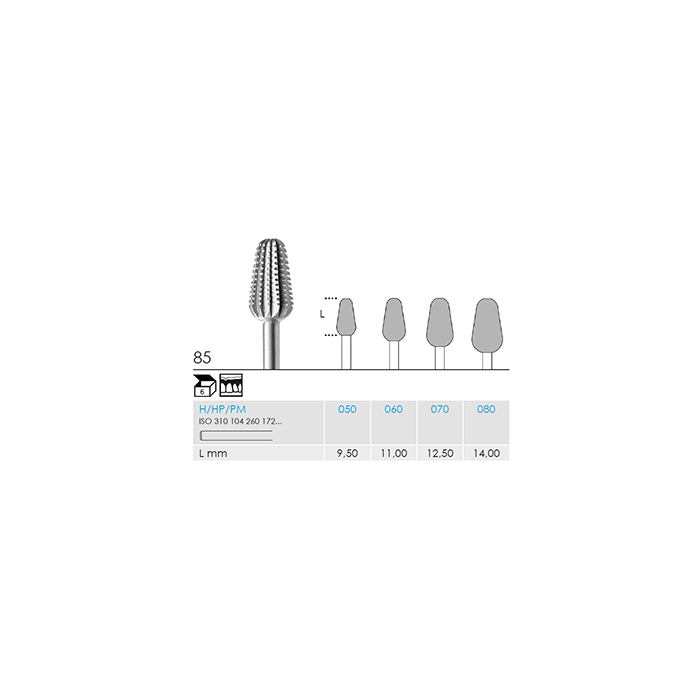 Busch 85 050 HP CUTTER BUD CC STEEL - (Pack of 6) Bur Made in Germany